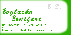 boglarka bonifert business card